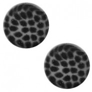Polaris cabochon Plat 12mm leopard Silver night